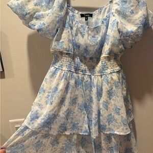 Trixxi Light Blue Floral Dress